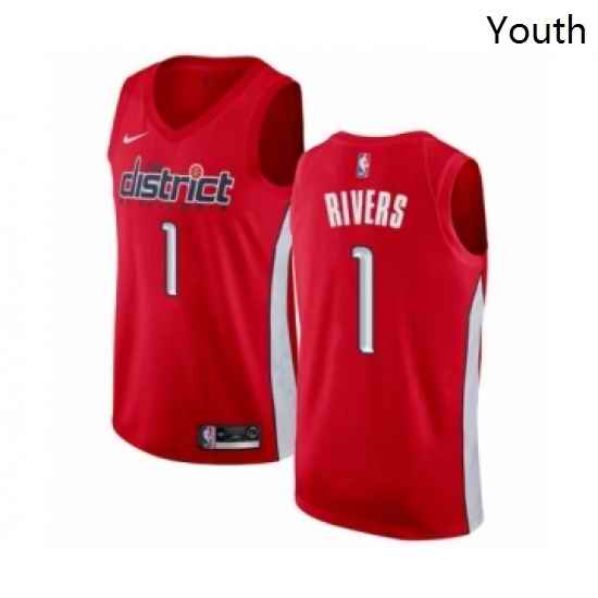 Youth Nike Washington Wizards 1 Austin Rivers Red Swingman Jersey Earned Edition
